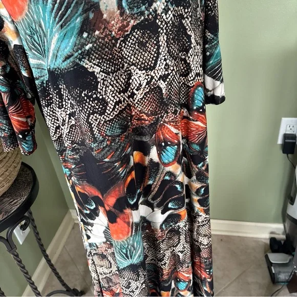 Attitudes by Renee Vibrant Patterned Maxi Dress - Picture 6 of 8